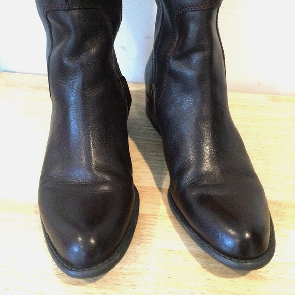 Franco Sarto Clara Riding Boots Size 9.5 Leather Upper Brown Knee High - Picture 4 of 12